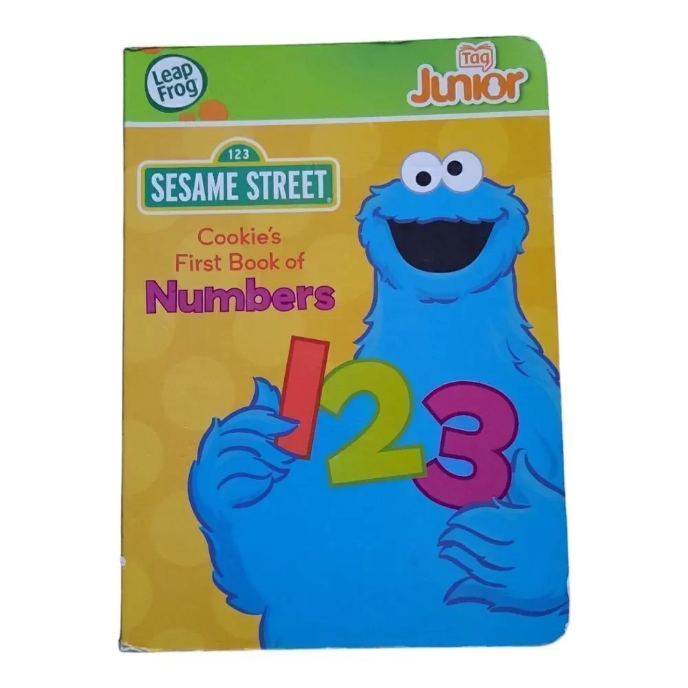 Leap Frog Tag Junior Sesame Street Cookie's First Book of Numbers - Yellow